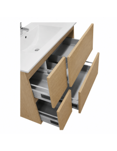 Mueble baño suspendido roble Vega 2