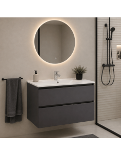 Mueble baño suspendido KARMA blanco o grafito | Pereda
