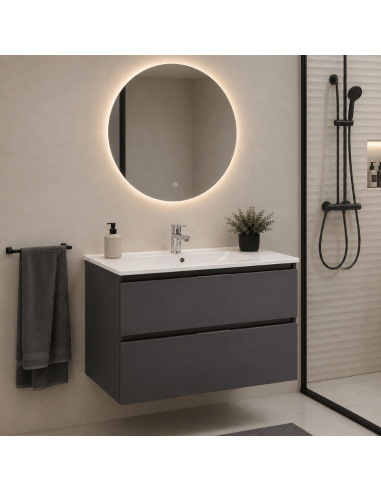 Mueble baño suspendido KARMA blanco o grafito | Pereda