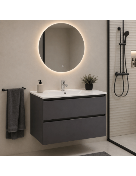Mueble baño suspendido KARMA blanco o grafito | Pereda