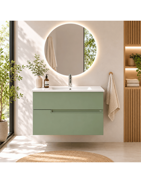 Mueble baño verde Unik Victoria-N ROCA