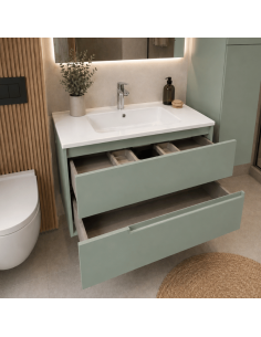 Mueble baño verde Unik Victoria-N ROCA 2