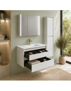 Mueble baño suspendido blanco MARCO 2