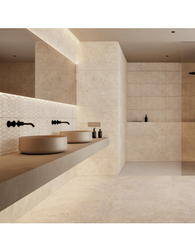 Azulejos pasta blanca rectificada Ardara Diamond White 33x100 cm