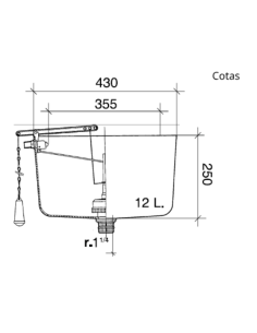 Cisterna alta completa 12 litros S-47 Jimten | Pereda 2