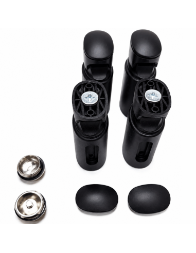 Soportes radiador toallero Zeta negro TECNA