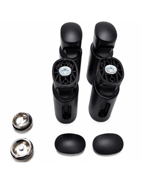 Soportes radiador toallero Zeta negro TECNA