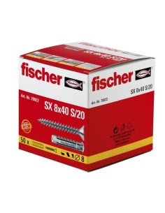 Taco + tornillo FISCHER SX Ø6x30 mm caja 50 unidades · Pereda