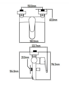 Grifo de baño-ducha BIDASOA. Principal 2