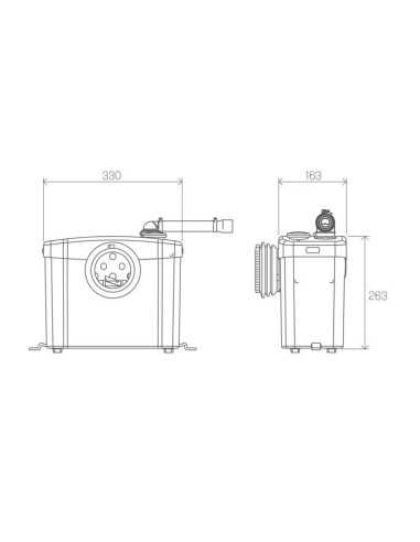 Triturador SFA Sanitrit. Medidas