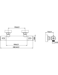 Termostato de ducha Escade | cromado · Pereda 2
