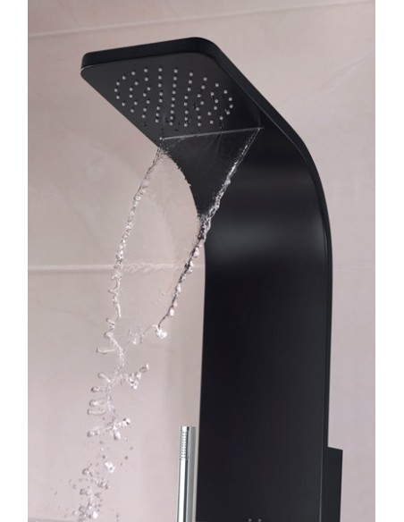 Columna de ducha termostática NOIR negra de Aquagrif.