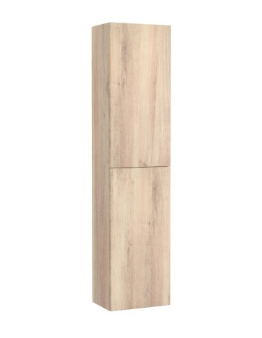 Columna auxiliar de baño con acabado en color beige madera 150x35x25 ·  Pereda.