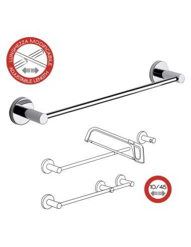 Toallero 35 cm FELCE en Cromo. Montaje