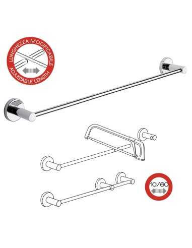 Toallero 60 cm FELCE en Cromo. Detalle