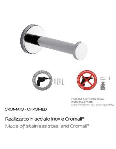 Portarrollos baño FELCE en Cromo. Montaje