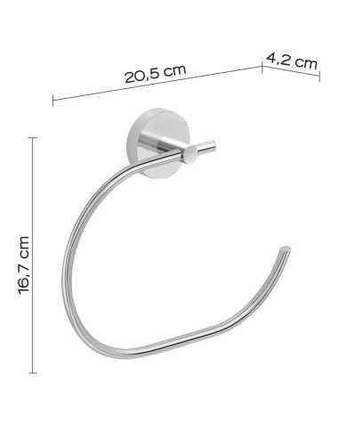 Toallero baño Argolla G-EROS. Medidas