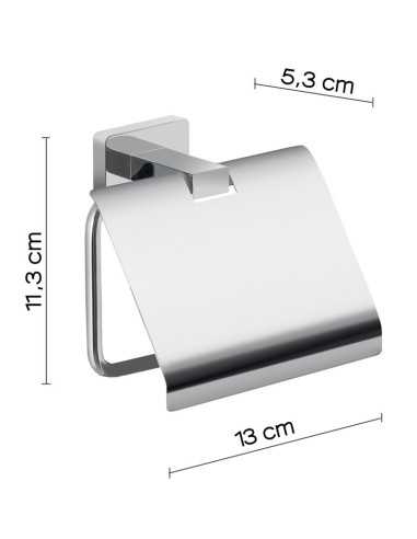 Portarrollos baño con tapa ATENA. Medidas