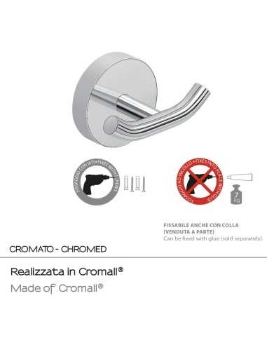 Percha baño doble G-EROS. Montaje