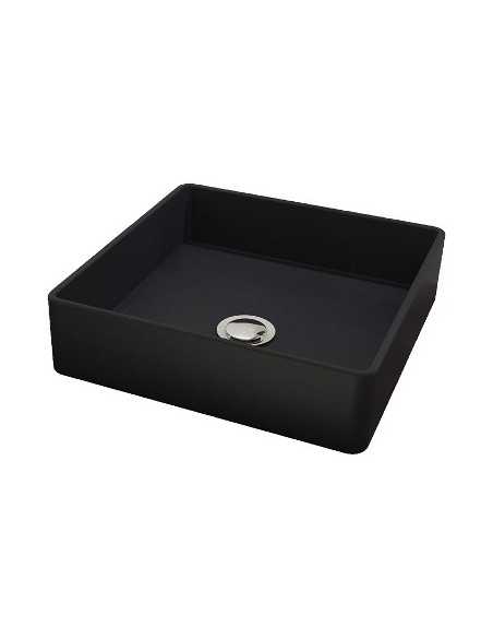 Lavabo SATET 36.5x36.5 CM negro. Principal.