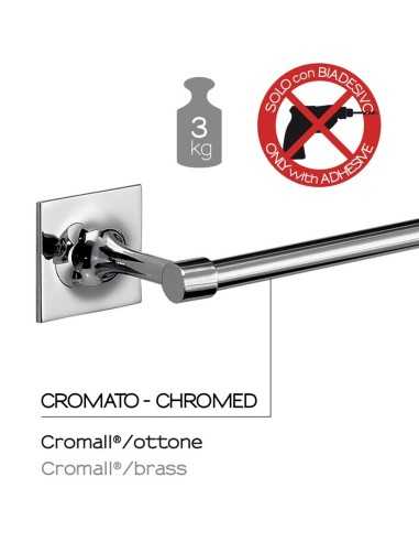 Toallero baño 30 cm WIZARD adhesivo. Montaje