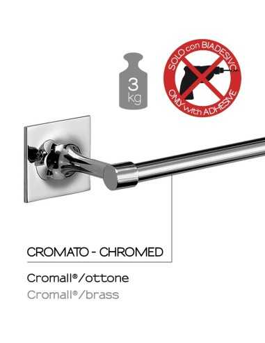 Toallero baño 45 cm WIZARD adhesivo. Montaje