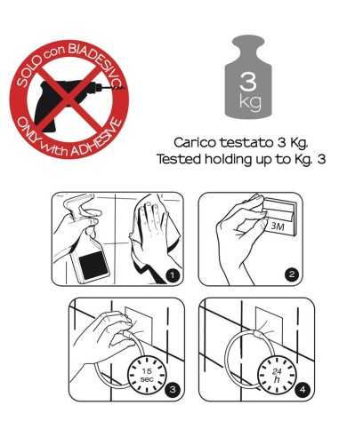 Aro baño adhesivo WIZARD. Instrucciones