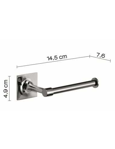 Portarrollos baño WIZARD adhesivo. Medidas