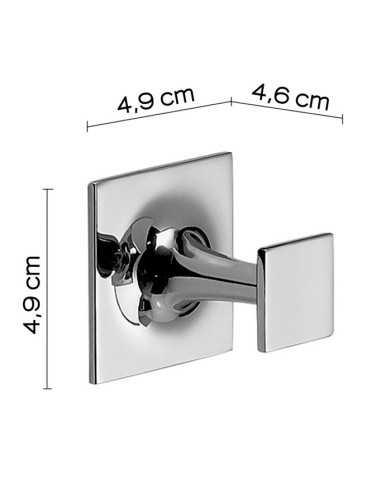 Percha baño adhesiva WIZARD. Medidas