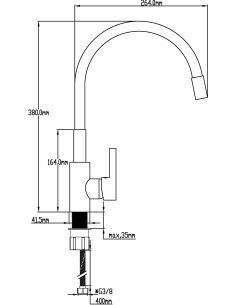 Grifo de cocina TIMANFAYA. Principal 2