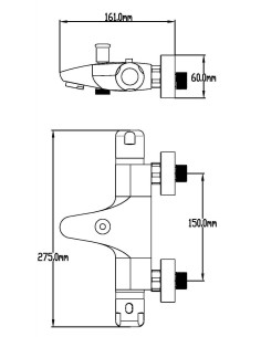 Grifo termostático de baño-ducha SENA. Principal 2